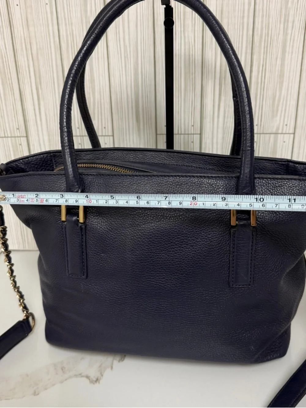 Tory Burch Navy Pebbled Leather shoulder Bag Crossbody Bag